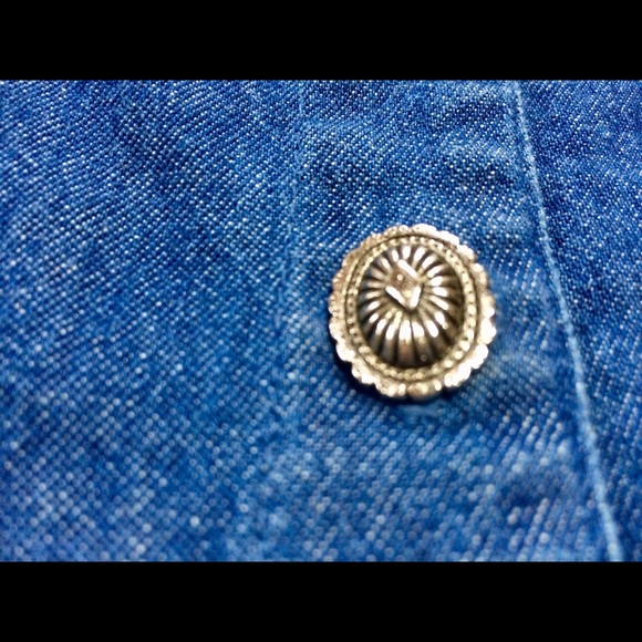 Vintage Denim Vest Size Large Classic  100% Cotton - Picture 2 of 8